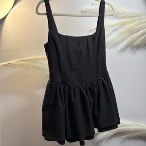 (#83) Black Sleeveless Peplum dress